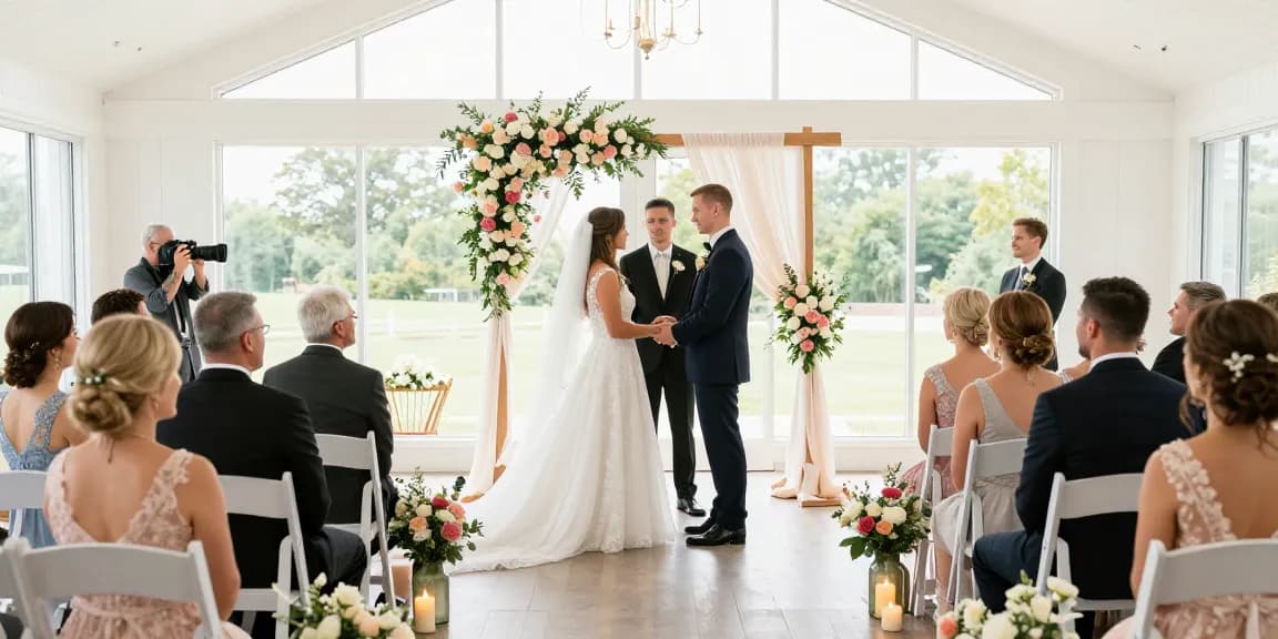 Religious wedding venue from ROKOK88 with beautiful decor for a sacred ceremony.